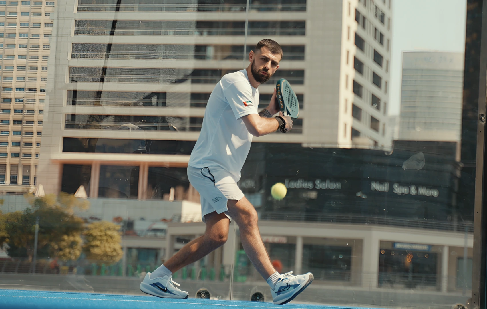 EuroTech employee playing padel
